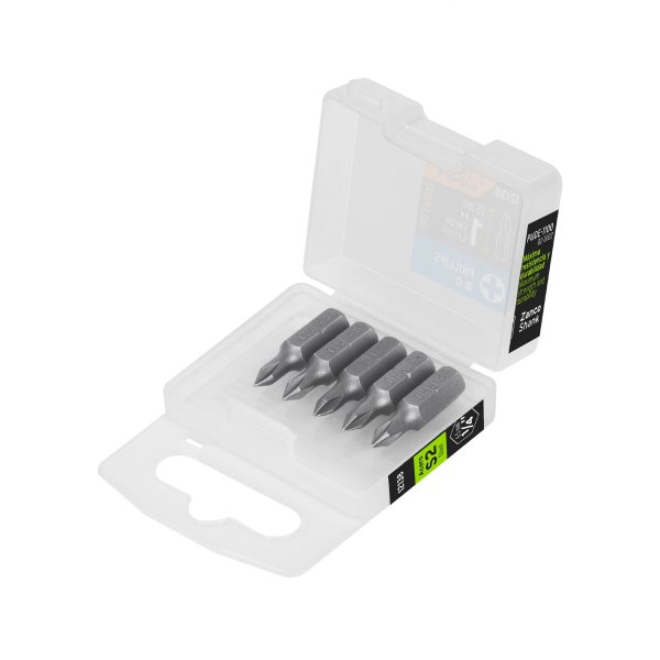 Puntas Atornillador Phillips PH0 x 1'' Truper PUDE-1100 Estuche x 5 