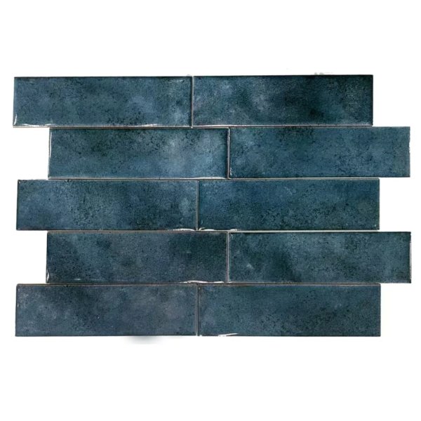 Cerámica Ladrillo 7,5x25cm Aquarela Petróleo Azul CERAL