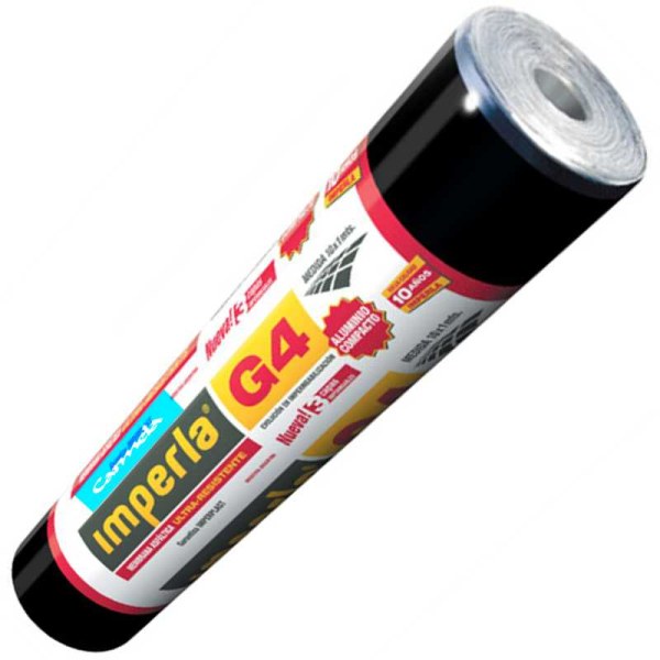 Membrana Asfáltica Flexible 44 kg Imperla G4 con Aluminio