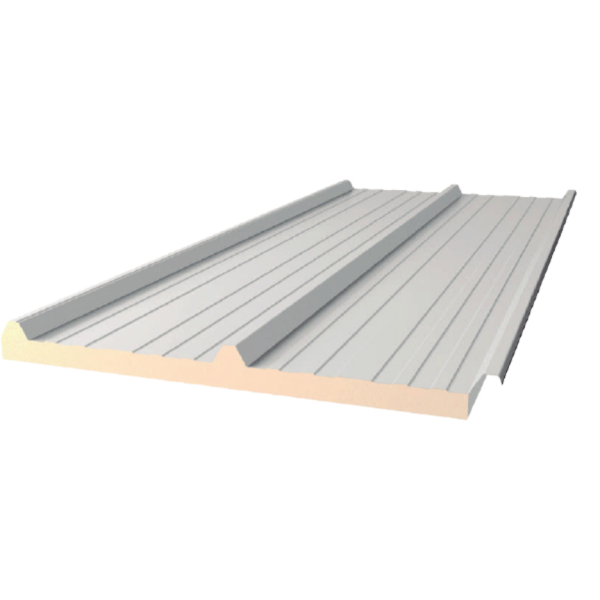 Chapa Aislante Panel Poliuretano Trapezoidal Cielorraso Blanco 40mm