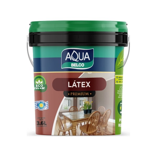 Pintura Superlavable Antibacterial Mate Aqua Belco 1lt