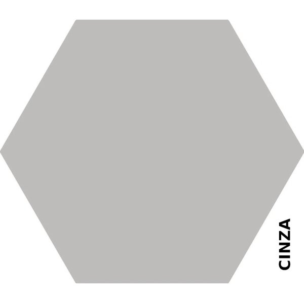 Cerámica Hexagonal 20x23cm Cinza (Gris) CERAL