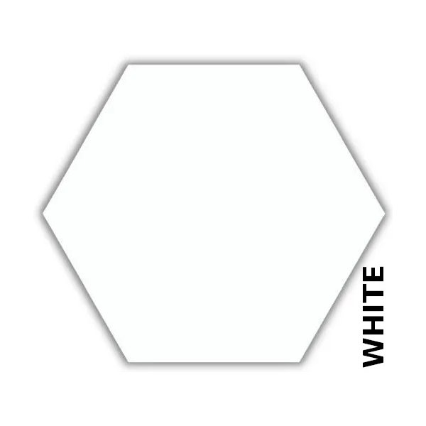 Cerámica Hexagonal 20x23cm White (Blanco) CERAL