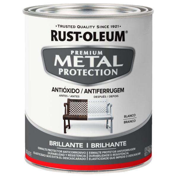 Esmalte Antióxido Blanco Brillante Metal Protection Rust Oleum 946ml