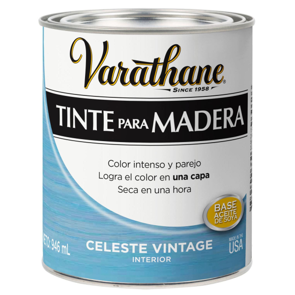 Tinte Para Madera Celeste Vintage Varathane 946ml