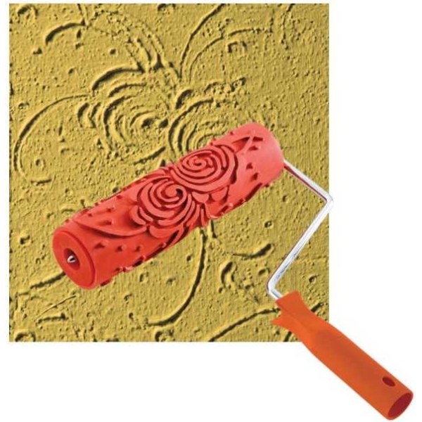 Rodillo Con Textura Decoración Paredes Rosas Roma 80418