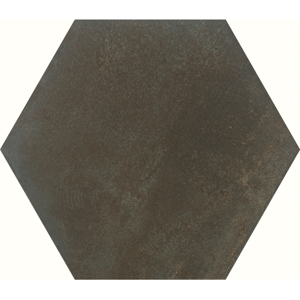 Cerámica Piso Pared Hexagonal 20x23cm Ceral Corten Marrón