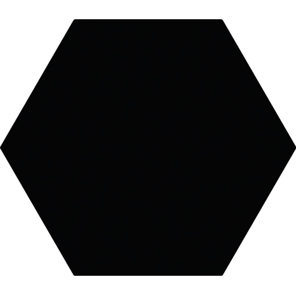 Cerámica Piso Pared Hexagonal 20x23cm Ceral Black Negro
