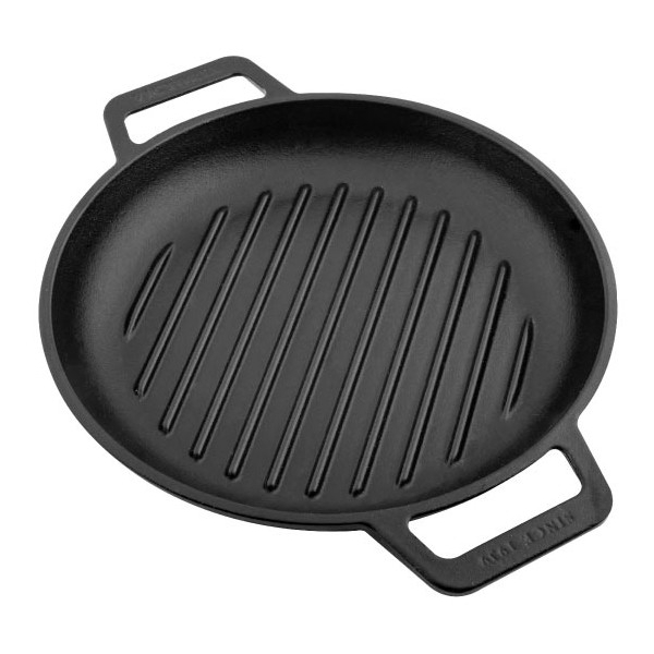 Sartén Grill Hierro Fundido Curado 25cm Victoria