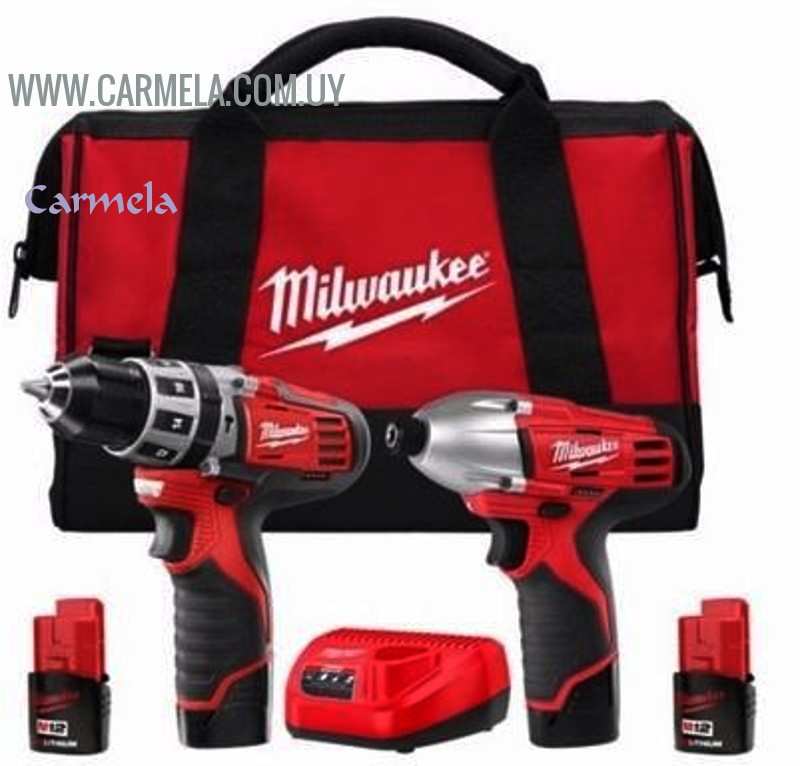 Kit Taladro 12V + Atornillador Impacto 12V Milwaukee 2497-25 | Barraca  Carmela