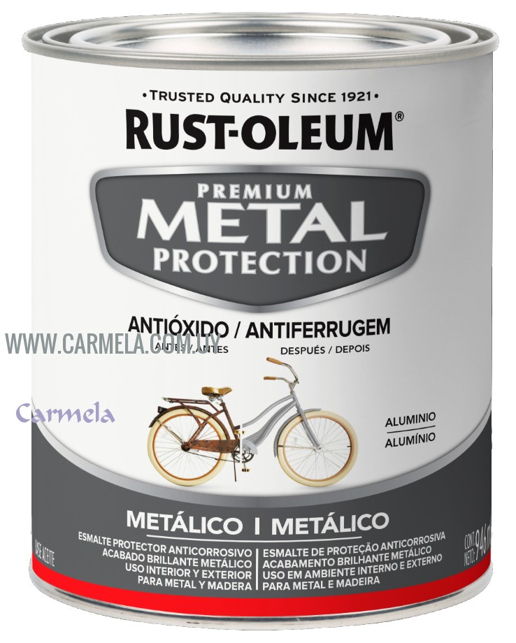 Pintura Antioxido Oro Metalico Premium Metal Protection 395ml.