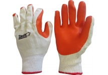 Guantes Trabajo Algodón Palma Goma Naranja Slender x12