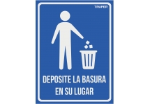 Cartel Letrero Deposite La Basura En Su Lugar Truper