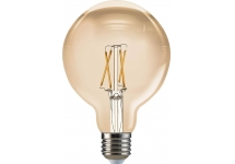 Lámpara Filamento Led Ámbar Globo 3w Vintage Luz Cálida E27