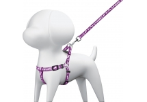 Correa Con Arnés Pechera Perro Largo 1.25mt Fiero