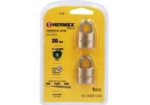 Pack 2 Candado de Bronce 20mm Hermex Basic CL-20P