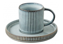 Taza De Café Con Plato Cerámica Easy Life R2674