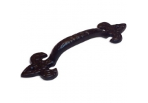 Tirador Mueble Hierro Colonial Fleur De Lys 20cm Ab Brass