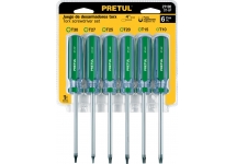 Juego 6 Destornilladores Torx T10 A T30 Pretul DT-6P