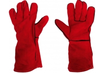 Guantes De Soldar Cuero Rojo Slender