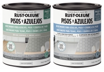Kit Pintura + Protector Pisos Azulejos Beige Rust Oleum