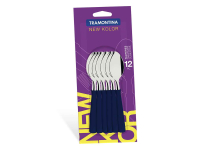 Juego 12 Cucharas De Té Tramontina New Kolor Azul 