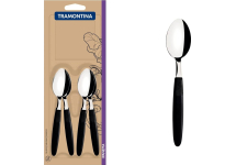 Juego 12 Cucharas De Té Tramontina Ipanema Negro