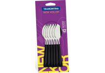 Juego 12 Cucharas De Té Tramontina New Kolor Negro