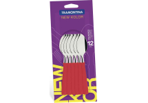 Juego 12 Cucharas De Té Tramontina New Kolor Rojo