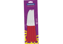 Juego 12 Cuchillos Asado Tramontina New Kolor Rojo