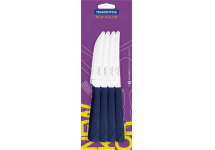 Juego 12 Cuchillos De Asado Tramontina New Kolor Azul