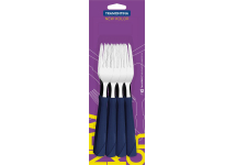 Juego 12 Tenedores De Mesa Tramontina New Kolor Azul