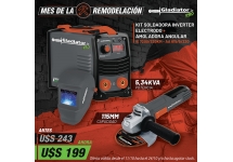 Kit Soldadora IE7200 + Máscara + Amoladora AA615 Gladiator