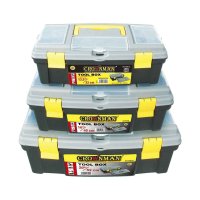 3 Cajas Para Herramientas con Cierre Plástico Crownman 0018003