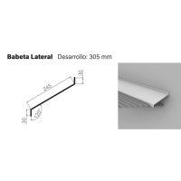 Babeta Lateral Tejapanel Chapa Color ARMCO 3 m