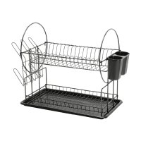 Escurridor de Platos 2niv.ac.negro.C/cubert.vaso"FOSET"ETR-3