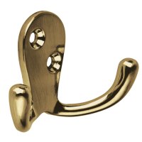 Gancho Percha Doble Horizontal Bronce Antiguo Hermex PEPU-22