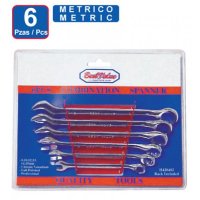Juego Llave Combinada 8 15 mm 6 piezas CRV con Estante
