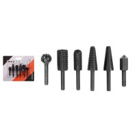 Juego 6 Escofinas Rotativas para Metal y Madera Vástago 6 mm Yato YT-61712