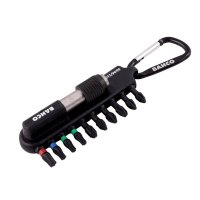 Juego Puntas 1/4" Phillips, Pozidriv y TORX 11 Piezas con Soporte Bahco 66IM/11C-1