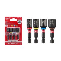 Kit 4 Porta Tornillos Magnéticos Hexagonales de Impacto SHOCKWAVE Milwaukee 49-66-4562