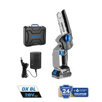 Mini Motosierra Podadora a Batería 6" 20V con Batería y Cargador Deko DKCHS204BL-06
