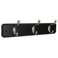 Perchero de Madera Oscura con 3 Perchas Dobles BEST VALUE