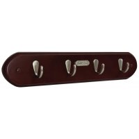 Perchero de Madera Oscura con 4 Perchas BEST VALUE