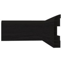 Zócalo PVC Curvo Negro Rústico 7 cm