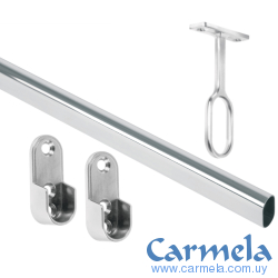 Caño Oval Para Placard 3mt Hermex TO-530