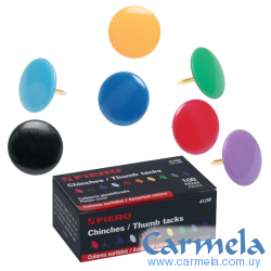 Chinches De Colores Acero 100u Fiero CHI-100X