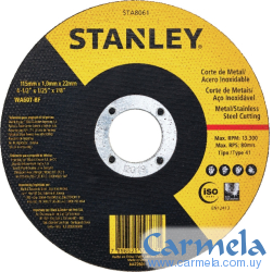 Disco de Corte para Metal 115mm x 1mm Stanley STA8061