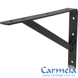 Escuadra Acero Reforzada Estante 30cm Negra FIERO MER-12N