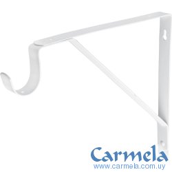 Escuadra Acero Estante 30cm con Gancho Blanca FIERO